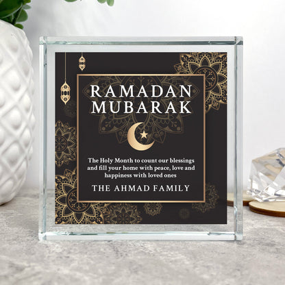 Personalised Ramadan Mubarak Crystal Token
