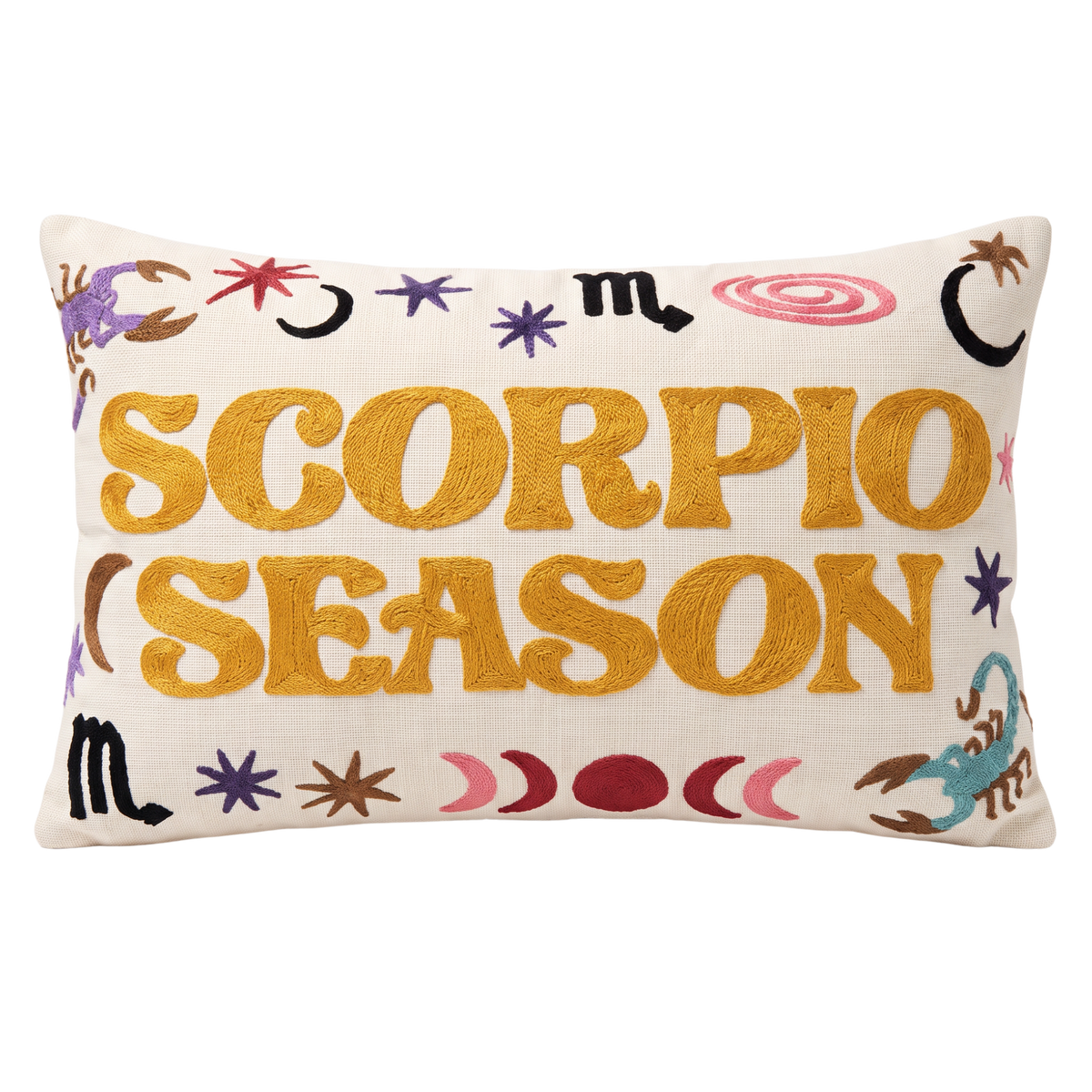 Scorpio Zodiac Needlepoint Pillow