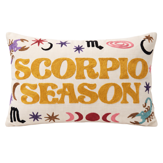 Scorpio Zodiac Needlepoint Pillow