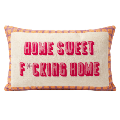 Home Sweet F*cking Home Needlepoint Pillow