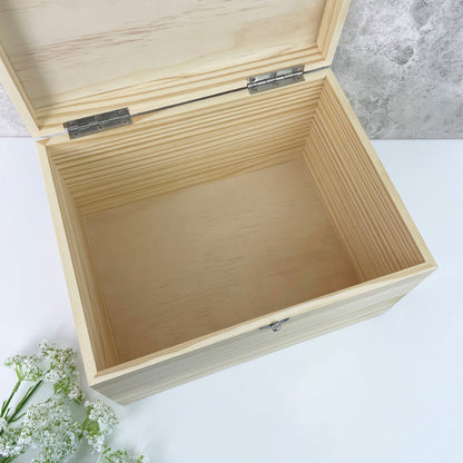 Personalised Couples Photo Wooden Keepsake Memory Box - 5 Sizes