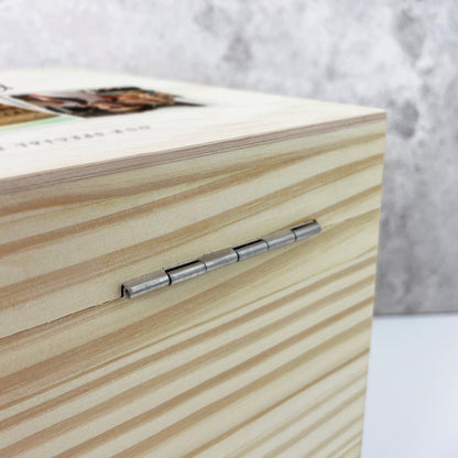 Personalised Couples Photo Wooden Keepsake Memory Box - 5 Sizes