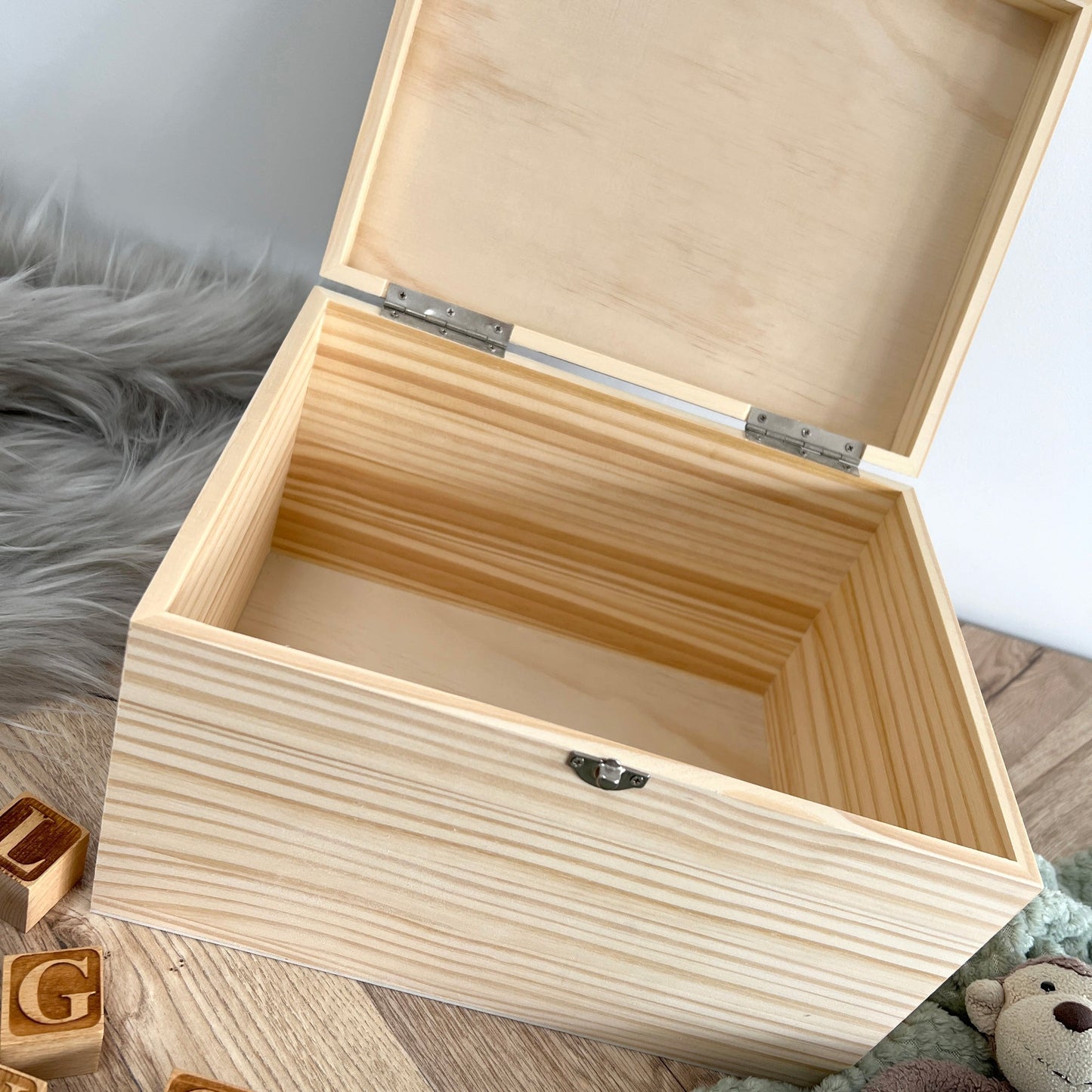 Personalised My First Keepsakes Engraved New Baby Keepsake Box - 5 Sizes