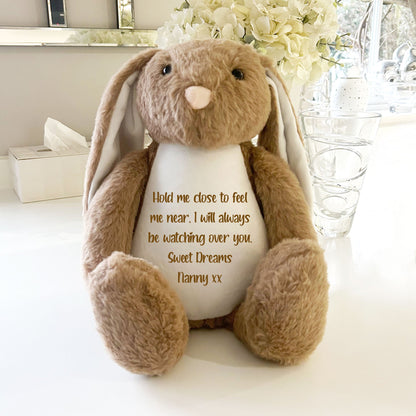 Personalised Record-A-Voice Keepsake Memory Bunny - Brown