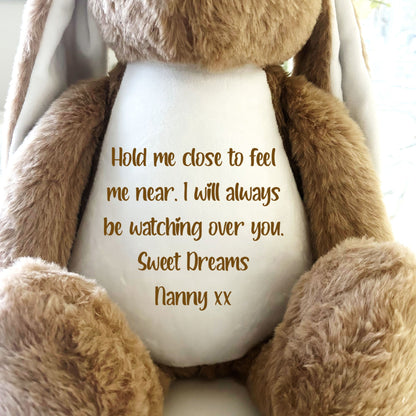 Personalised Record-A-Voice Keepsake Memory Bunny - Brown