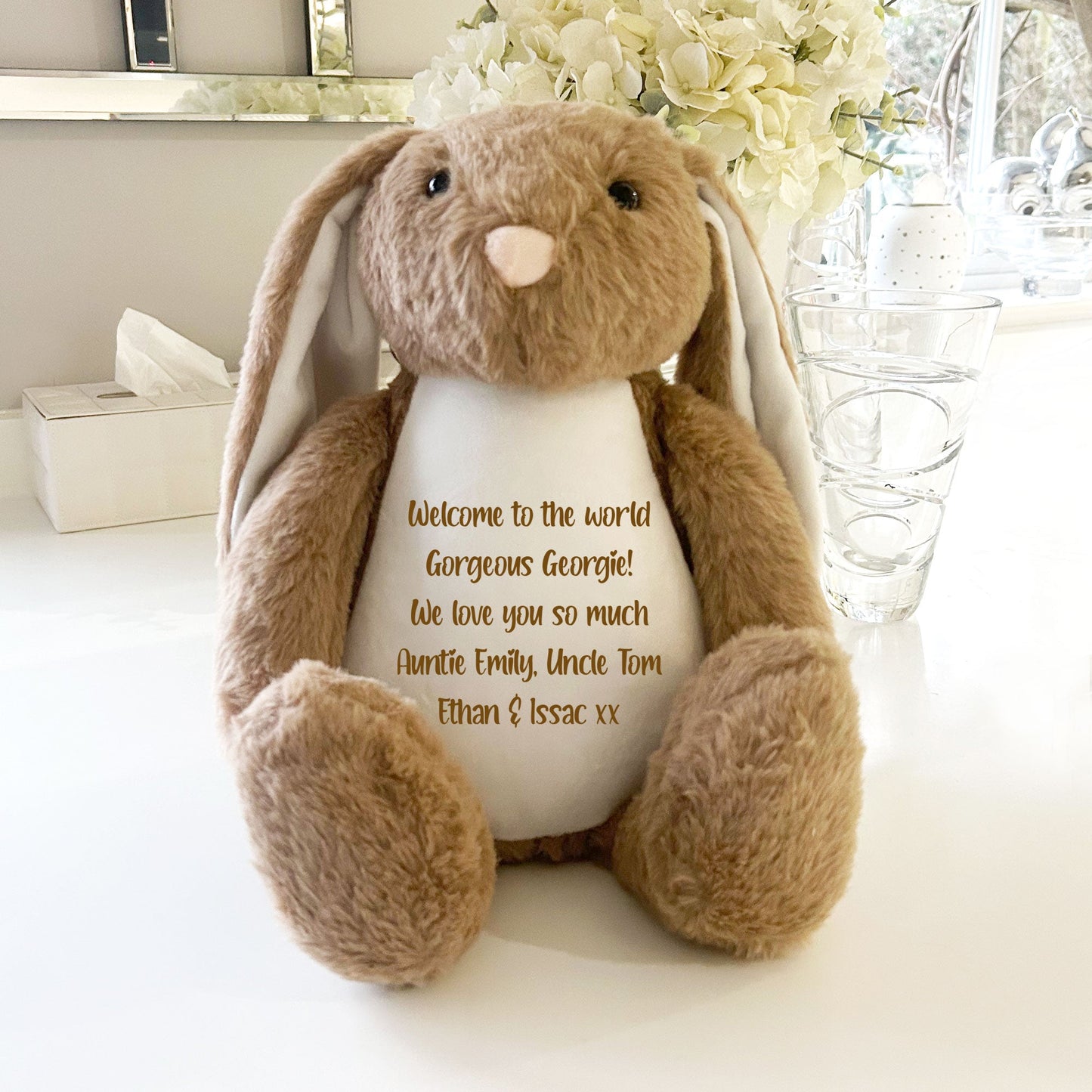 Personalised Record-A-Voice Keepsake Memory Bunny - Brown