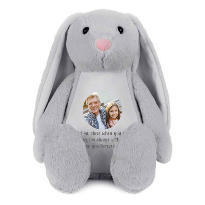 Personalised Photo Ashes Keepsake Memory Bear - Grey