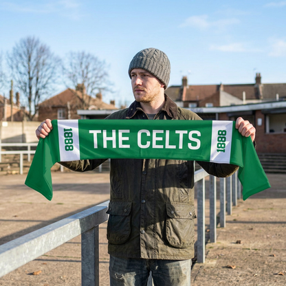 Celtic Legends - Knitted Eyelet Football Scarf