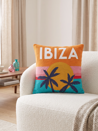 Ibiza Sunset Needlepoint Pillow