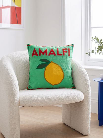 Amalfi Lemon Needlepoint Pillow