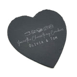 Personalised Slate Heart Cheese Board Cheese to My Crackers