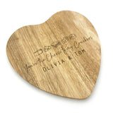 Personalised Wooden Heart Cheese Board Cheese to My Crackers
