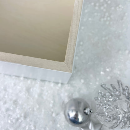 Personalised White Wooden Traditional Santa Christmas Eve Box - 3 Sizes
