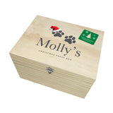 Personalised Santa Hat Paws Pet Christmas Eve Box - 5 Sizes