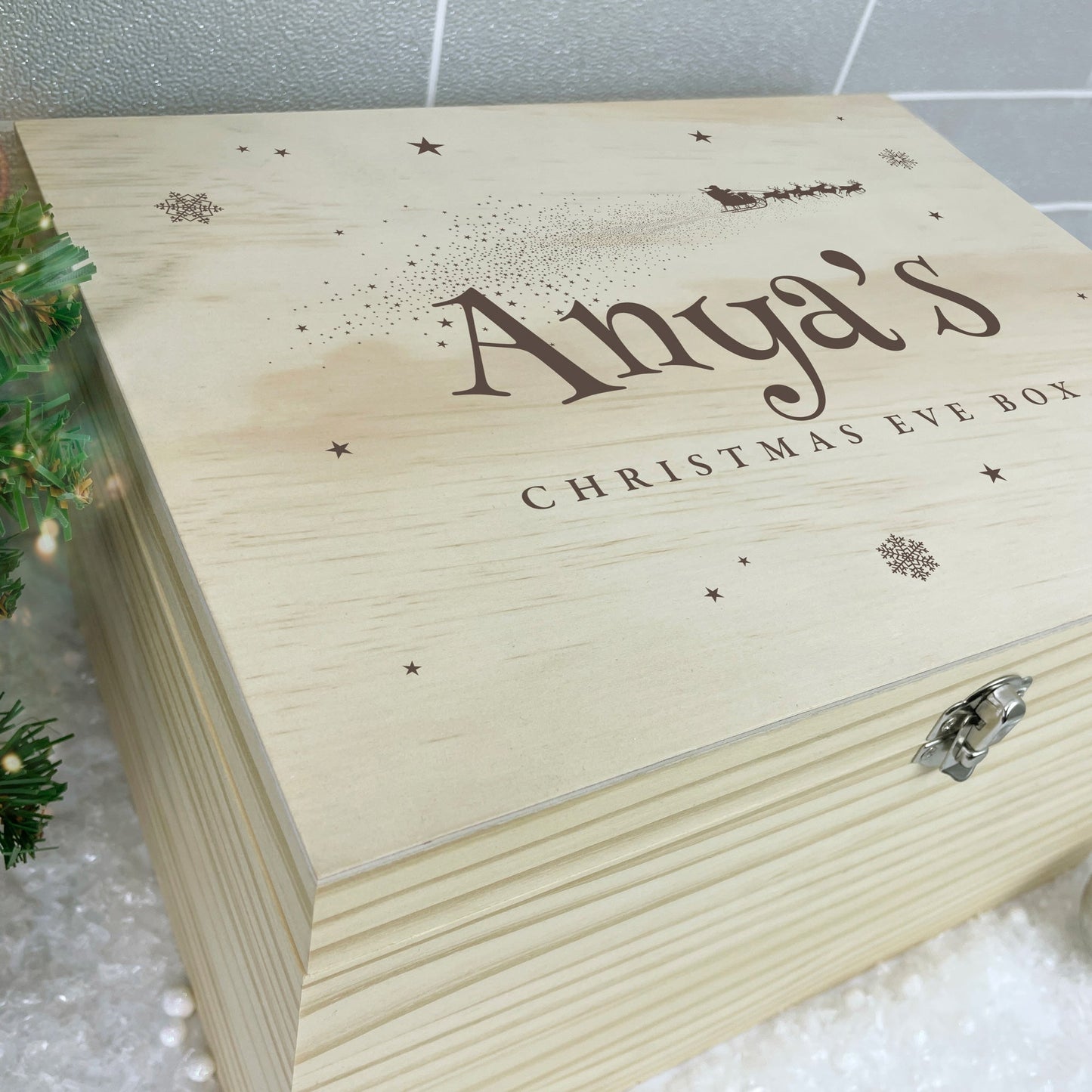 Personalised Santa Sleigh Christmas Eve Box - 5 Sizes