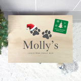 Personalised Santa Hat Paws Pet Christmas Eve Box - 5 Sizes