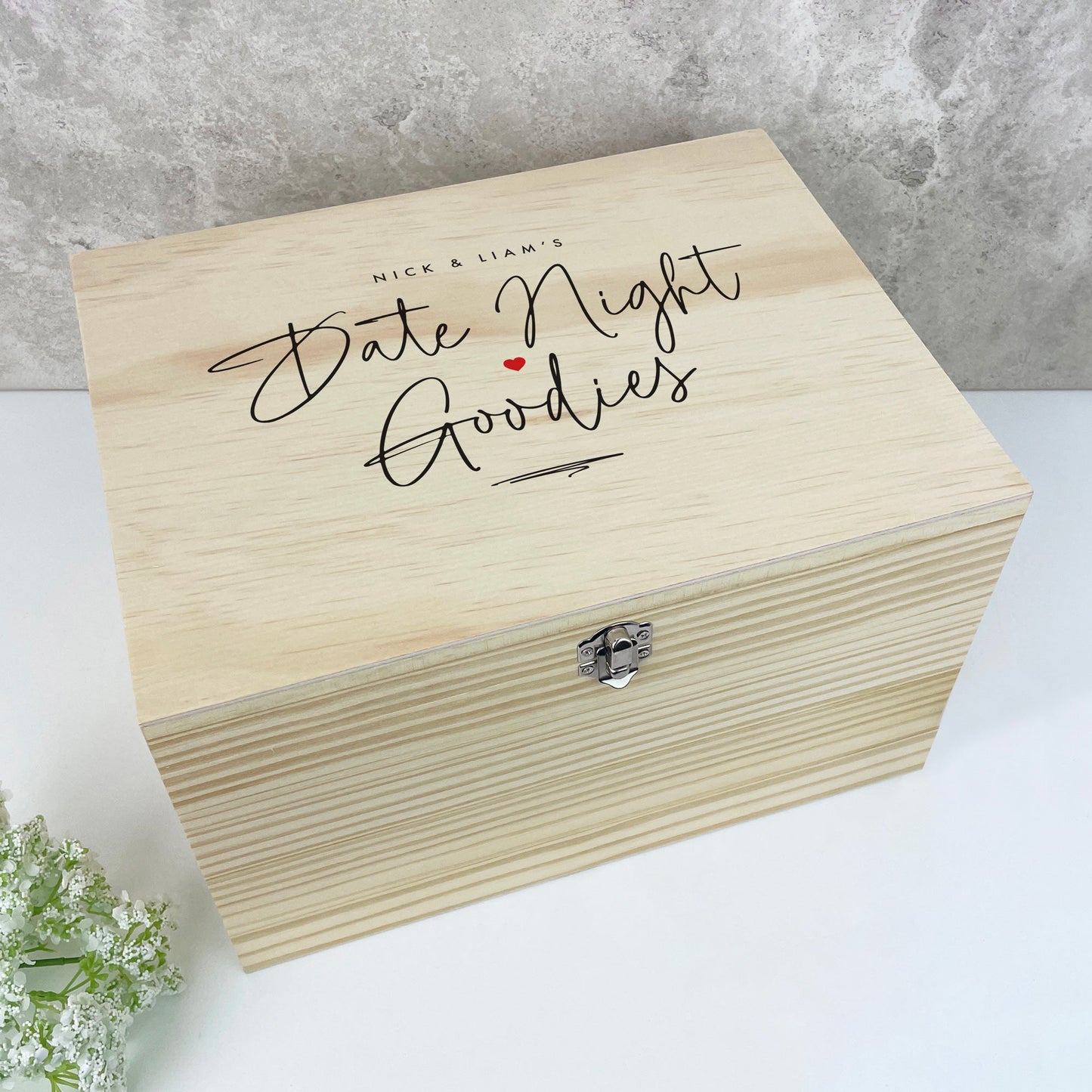 Personalised Couples Date Night Treat Box - 5 Sizes