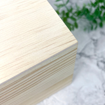 Personalised Couples Names Pine Keepsake Memory Box - 5 Sizes