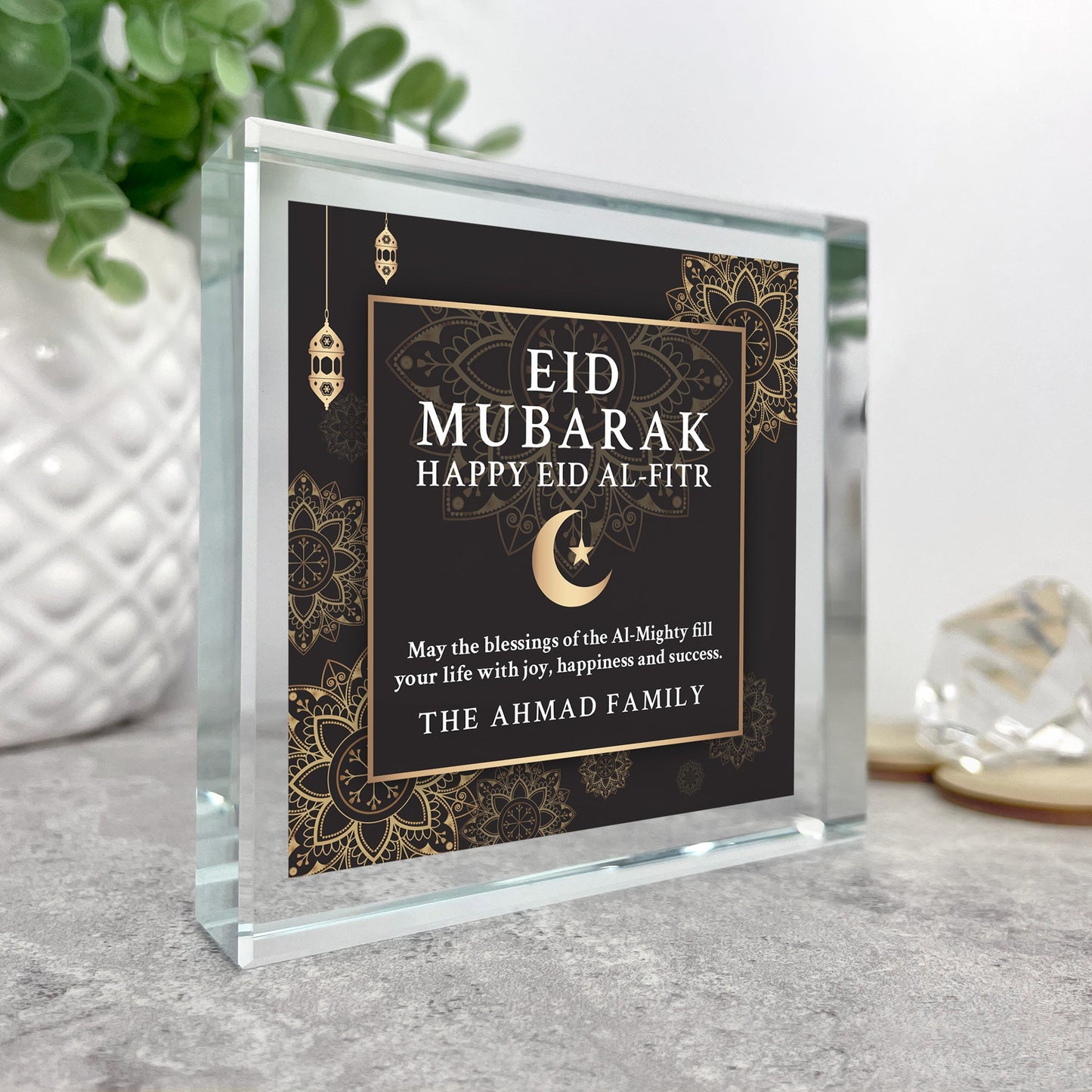 Personalised Eid al-Fitr Crystal Token