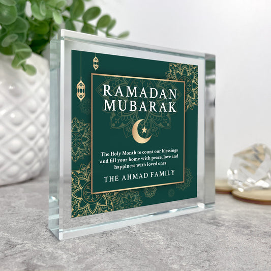 Personalised Ramadan Mubarak Crystal Token