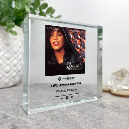 Personalised Our Song Photo Crystal Token