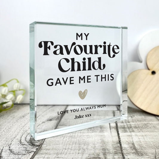 Personalised My Favourite Child Gave Me This Crystal Token