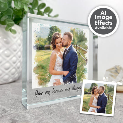 Personalised Crystal Token Gift with AI Photo Effects