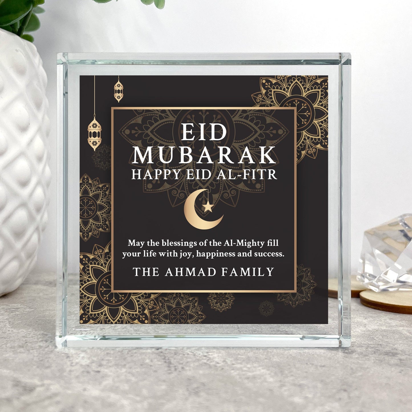 Personalised Eid al-Fitr Crystal Token