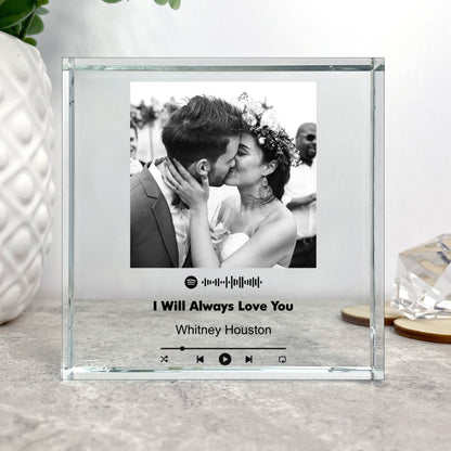 Personalised Our Song Photo Crystal Token
