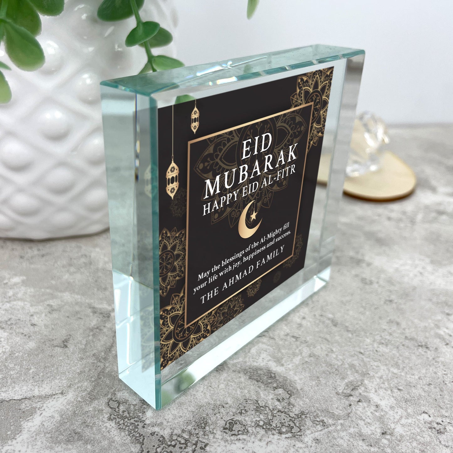 Personalised Eid al-Fitr Crystal Token