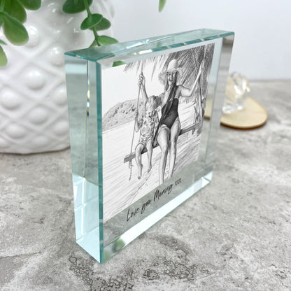 Personalised Crystal Token Gift with AI Photo Effects