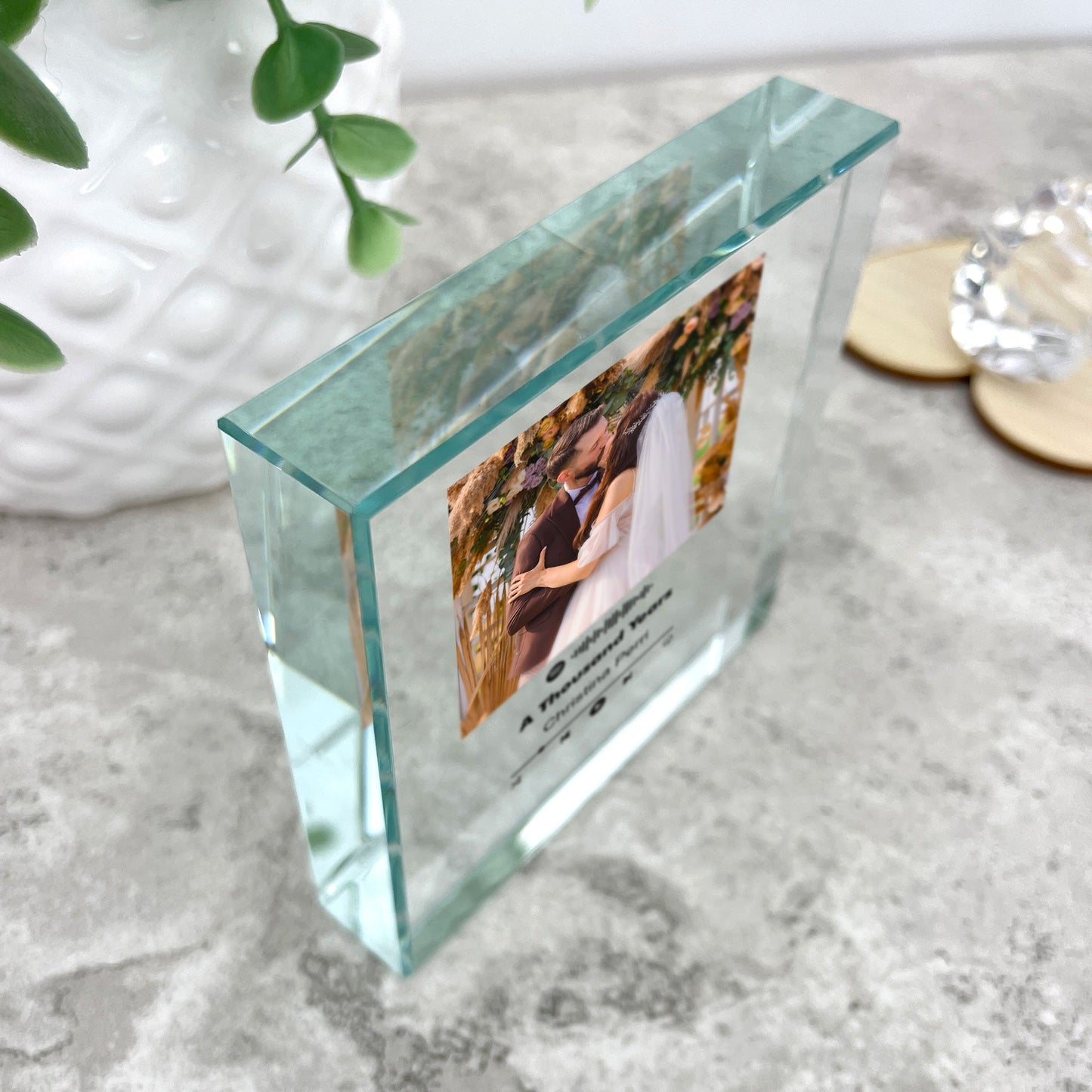 Personalised Our Song Photo Crystal Token