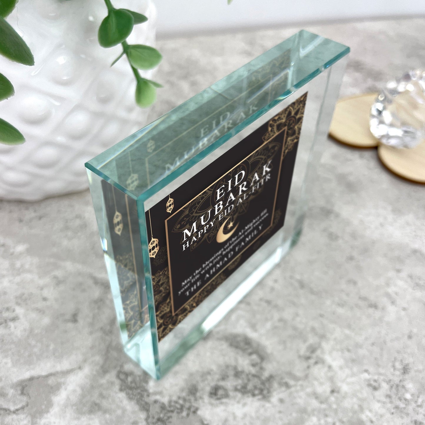Personalised Eid al-Fitr Crystal Token