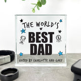 Personalised The World's Best Dad Crystal Token