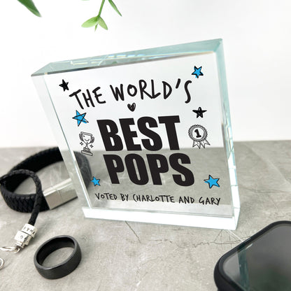 Personalised The World's Best Dad Crystal Token