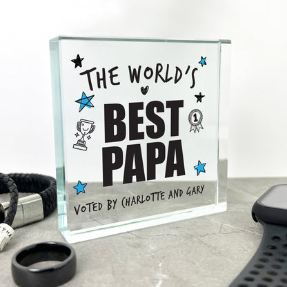 Personalised The World's Best Dad Crystal Token