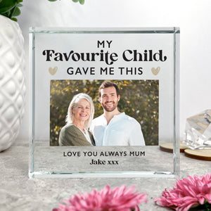 Personalised My Favourite Child Gave Me This Photo Crystal Token