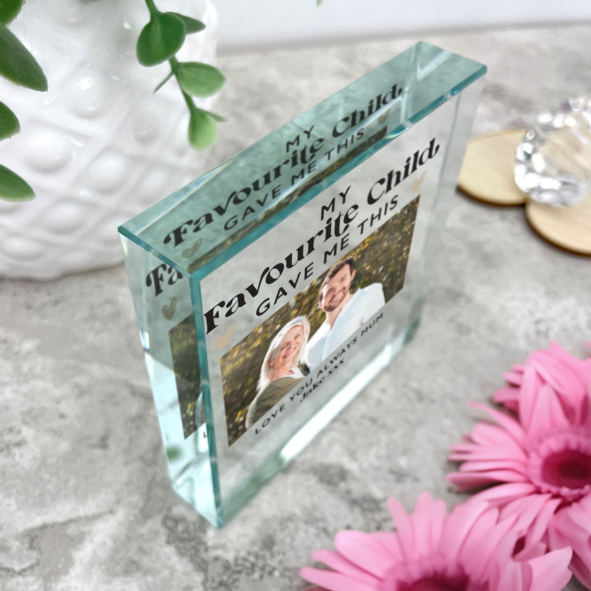 Personalised My Favourite Child Gave Me This Photo Crystal Token
