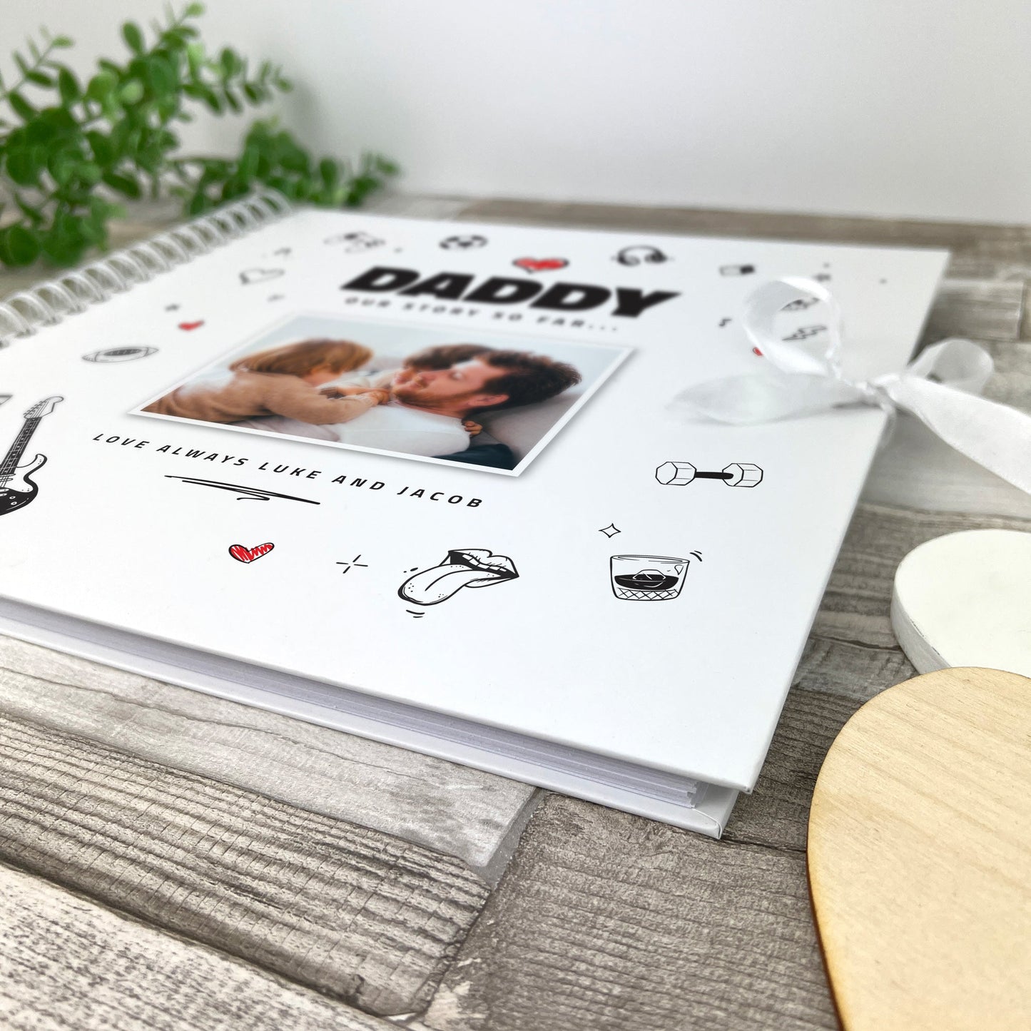 Personalised Any Message Doodle Sketch Design For Him Memory Book