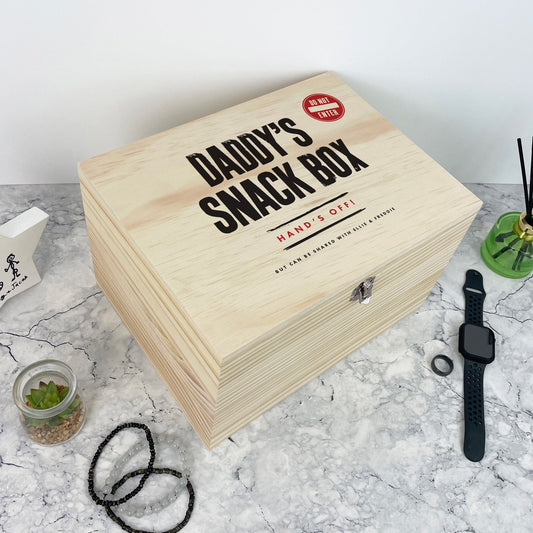 Personalised Snack/Sweet Box Pine Hamper Box - 5 Sizes (16cm | 20cm | 26cm | 30cm | 36cm)