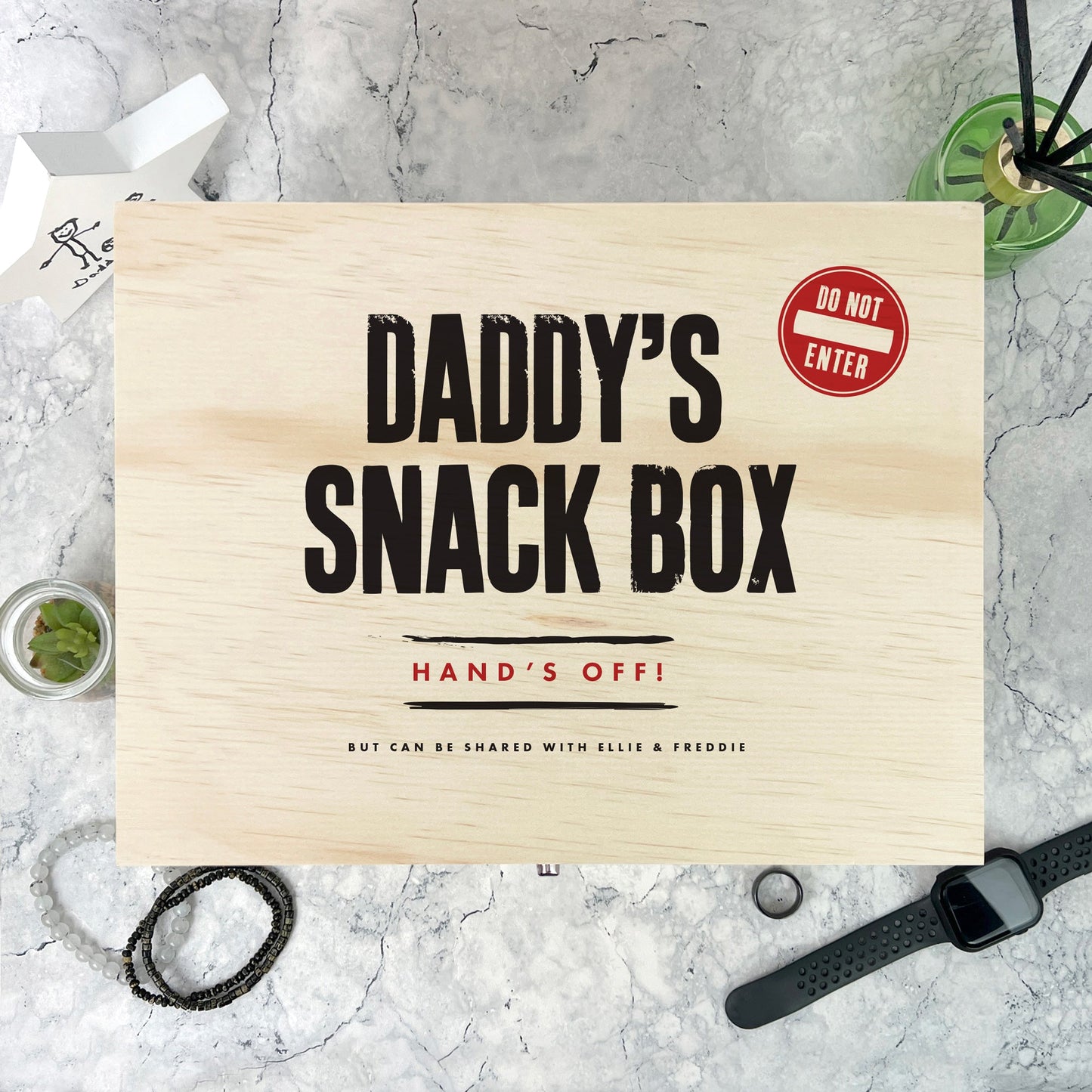 Personalised Snack/Sweet Box Pine Hamper Box - 5 Sizes (16cm | 20cm | 26cm | 30cm | 36cm)