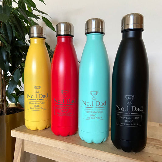 Personalised Water Bottles 500ml Number 1 Dad