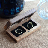 Personalised Wedding Ring Box Double Ring Holder Engraved Wood