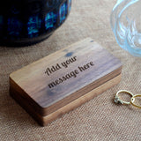 Personalied Engraved Double Ring Box Any Message