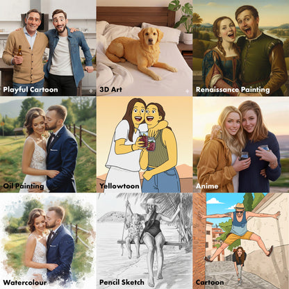 Your Favourite Photo Jigsaw with AI Photo Effects - 300 Pcs + Metal Gift Tin