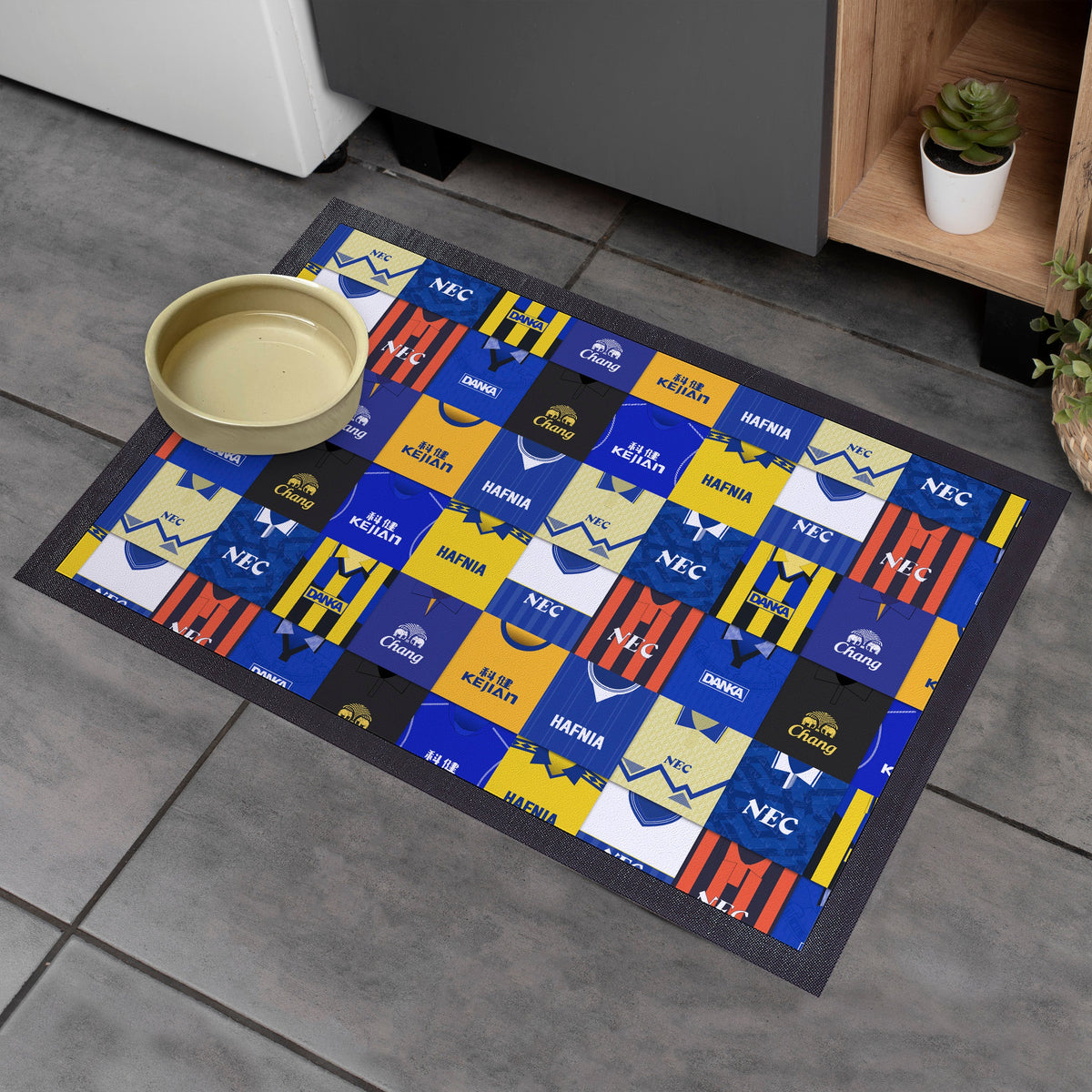 Merseyside Blues Kit Montage - Retro Door Mat - 60cm x 40cm