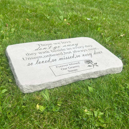 Personalised Large Rose Garden Memorial Stone