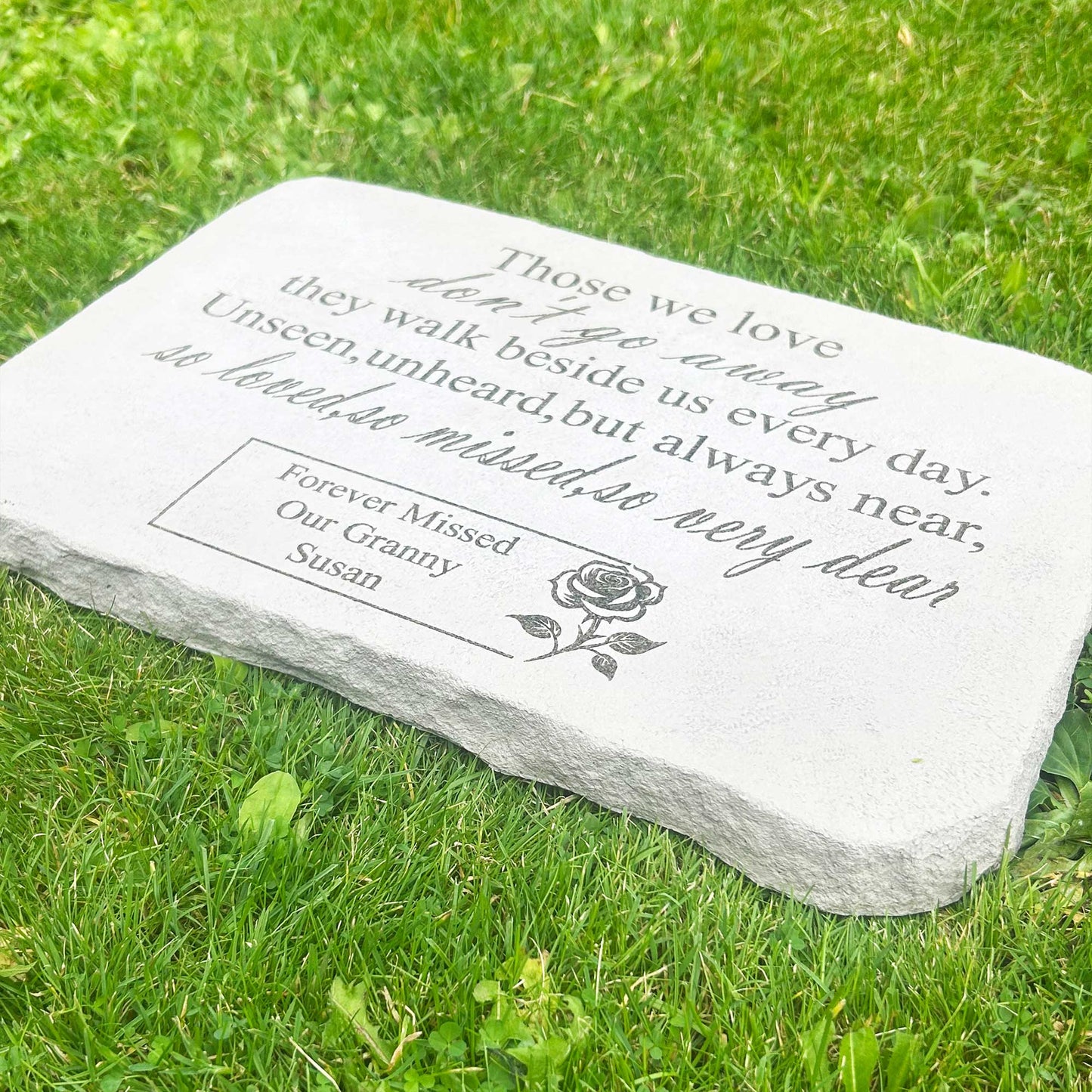 Personalised Large Rose Garden Memorial Stone