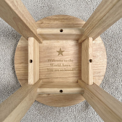 Personalised Wooden Fairy Toddler Step Stool | Nursery Decor & First Birthday Gift