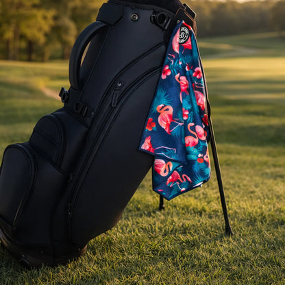 Flamingo Magnetic Golf Towel